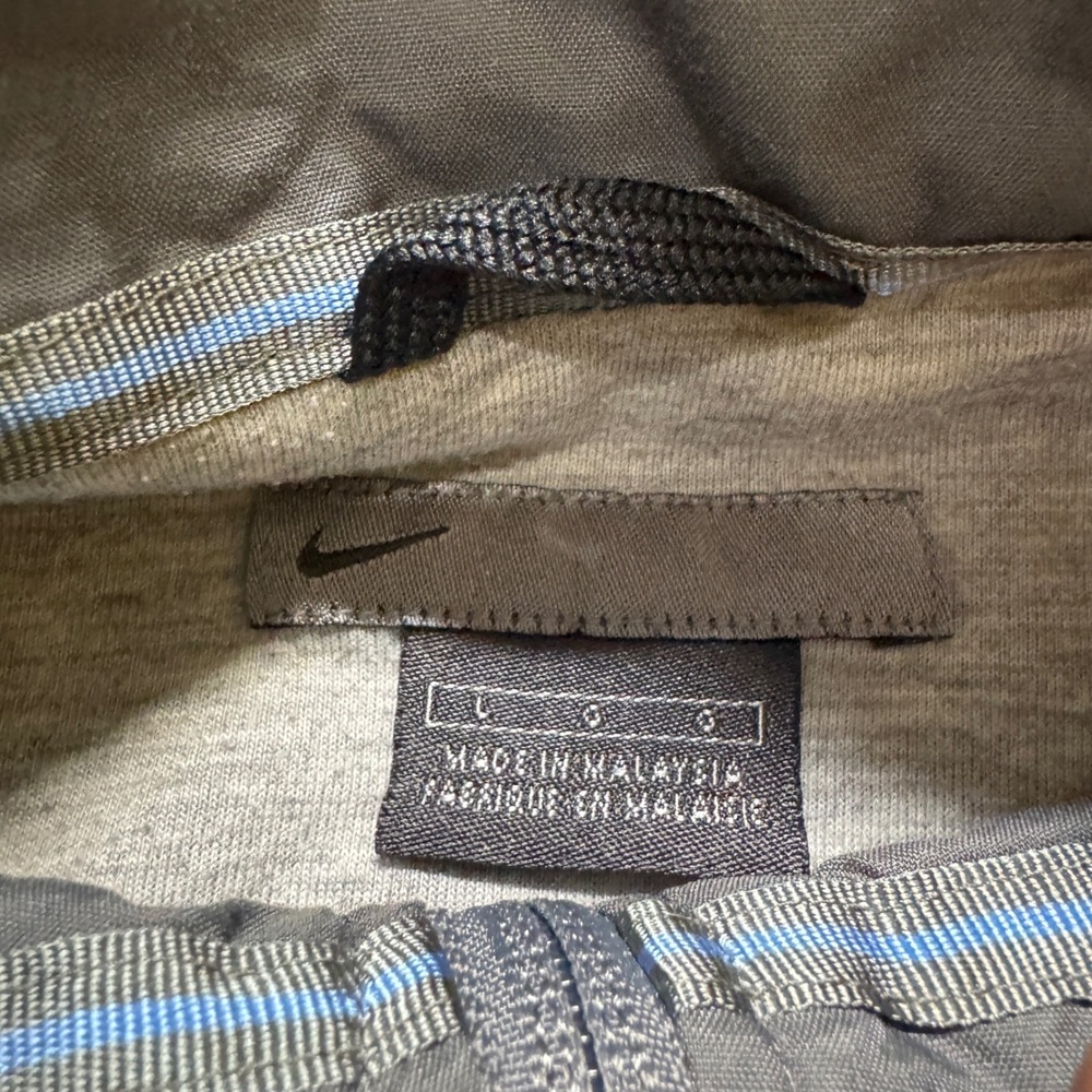 VTG Nike Nylon Jacket Men's L Longsleeve rack Jacket Baby Blue Gray Y2K 90s - Picture 2 of 12